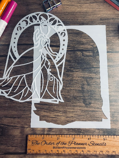 NOLA Princess stencil  Planner/Bullet Journal/Art Journal/Inking Stencil