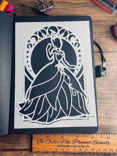 NOLA Princess stencil  Planner/Bullet Journal/Art Journal/Inking Stencil