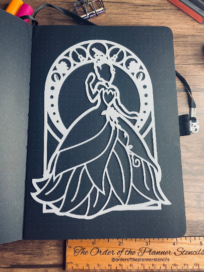 NOLA Princess stencil  Planner/Bullet Journal/Art Journal/Inking Stencil