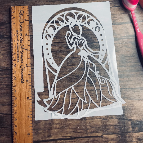 NOLA Princess stencil  Planner/Bullet Journal/Art Journal/Inking Stencil