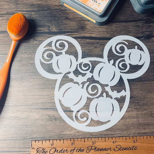 Swirly Pumpkin Mouse Stencil Planner/Bullet Journal/Art Journal/Inking Stencil/ bujo planner craft stencil inking card making
