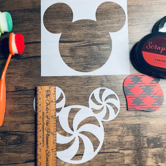 PeppermintMouse 2 Piece Stencil /Inking cover  Planner/Bullet Journal/Art Journal/Inking Stencil