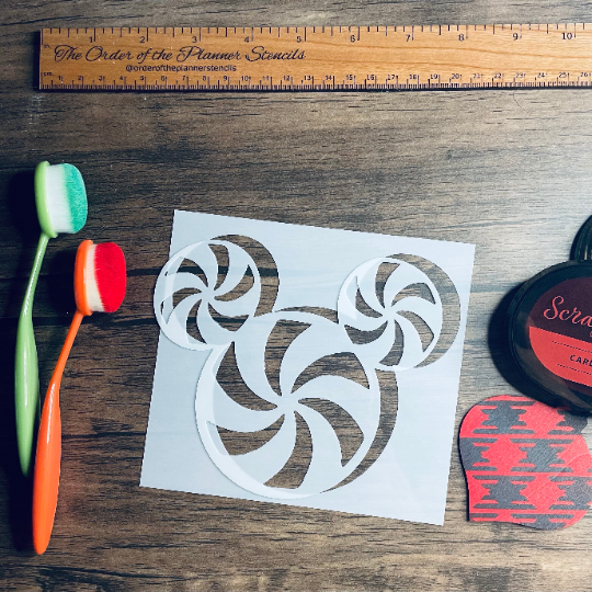 PeppermintMouse 2 Piece Stencil /Inking cover  Planner/Bullet Journal/Art Journal/Inking Stencil