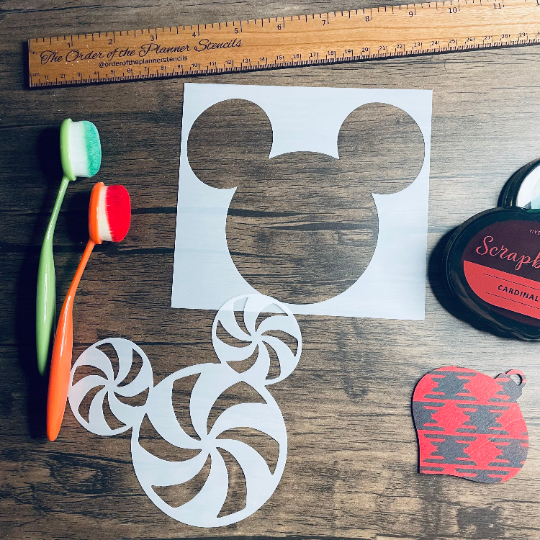 PeppermintMouse 2 Piece Stencil /Inking cover  Planner/Bullet Journal/Art Journal/Inking Stencil