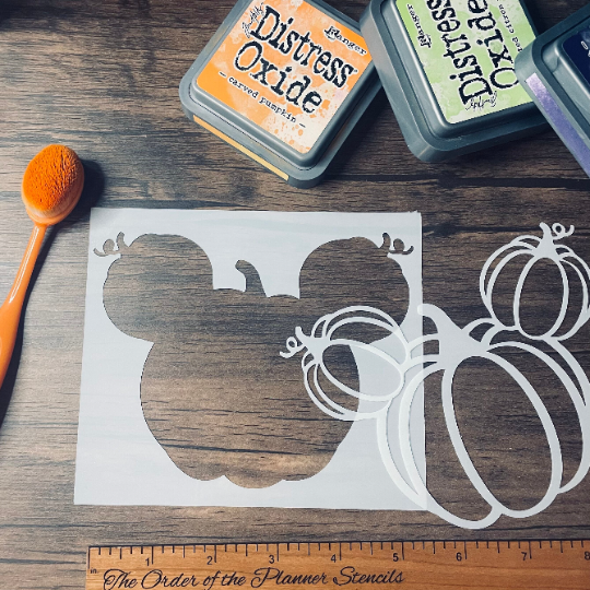 Pumpkin Mouse 2 Piece Stencil Planner/Bullet Journal/Art Journal/Inking Stencil/ bujo planner craft stencil inking card making
