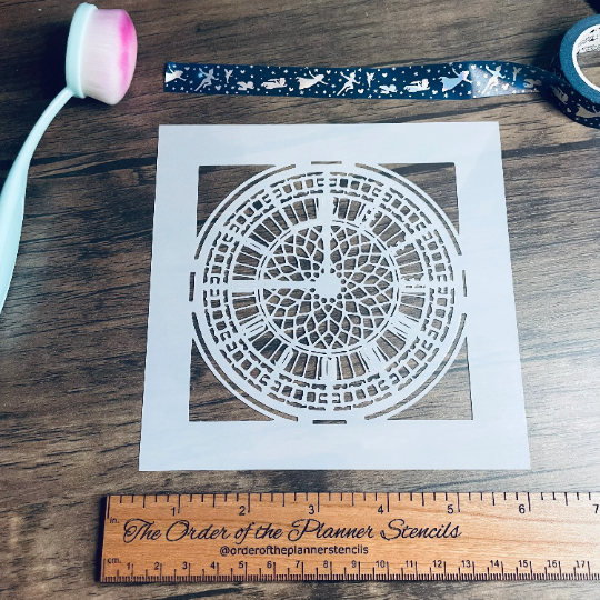 Clock & Flight Overlay Stencils (Purchase separately or together!) /Inking cover  Planner/Bullet Journal/Art Journal/Inking Stencil