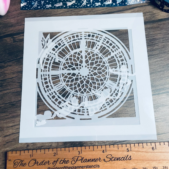 Clock & Flight Overlay Stencils (Purchase separately or together!) /Inking cover  Planner/Bullet Journal/Art Journal/Inking Stencil