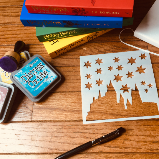 Starry Castle Stencil-Bullet Journal, Planner, Inking, Art Journal, Cookie Stencil