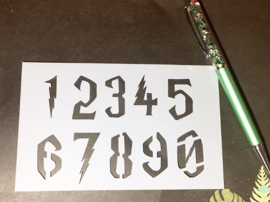 Bolt Numbers Stencil