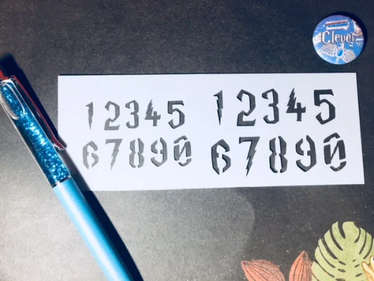 Bolt Numbers Stencil