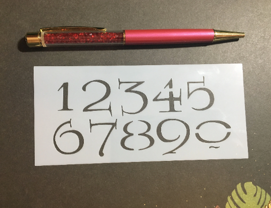 Light Numbers Stencil