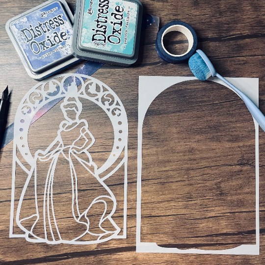 Midnight Princess 2 Piece Stencil Planner/Bullet Journal/Art Journal/Inking Stencil/ bujo planner craft stencil inking card making