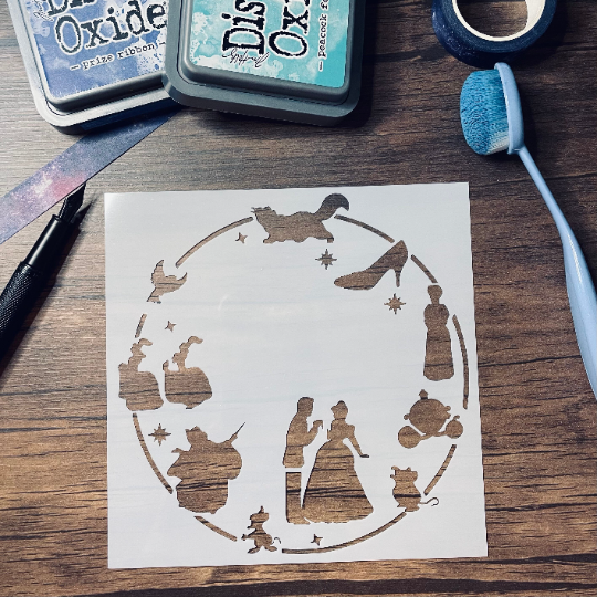 Midnight Princess Wreath Stencil Planner/Bullet Journal/Art Journal/Inking Stencil/ bujo planner craft stencil inking card making