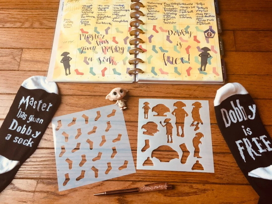 House Elf Stencil. Planner Stencil, Bujo Stencil, Art Journal Stencil, Cookie Stencil