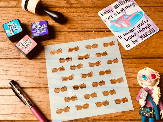 Luna Glasses Cover Stencil-Planner Stencil, Bujo Stencil, Art Journaling Stencil, Cookie Stencil