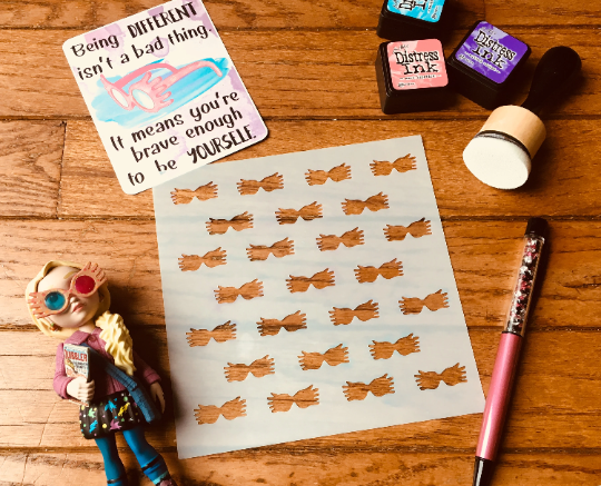 Luna Glasses Cover Stencil-Planner Stencil, Bujo Stencil, Art Journaling Stencil, Cookie Stencil