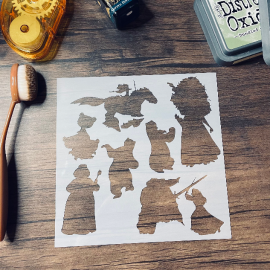 Scottish Princess Characters 2 Stencil Planner/Bullet Journal/Art Journal/Inking Stencil/ bujo planner craft stencil inking card making
