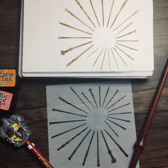 Wand Spiral Stencil /Inking cover  Planner/Bullet Journal/Art Journal/Inking Stencil
