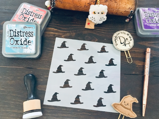 Wizard Hat Cover Stencil-art journal stencil, cookie stencil, journal stencil, ink stencil