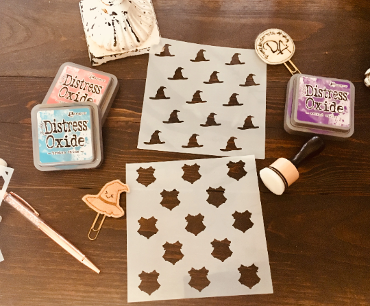 Wizard Hat Cover Stencil-art journal stencil, cookie stencil, journal stencil, ink stencil