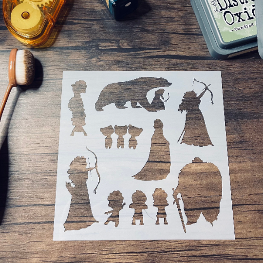 Scottish Princess Characters 1 Stencil Planner/Bullet Journal/Art Journal/Inking Stencil/ bujo planner craft stencil inking card making