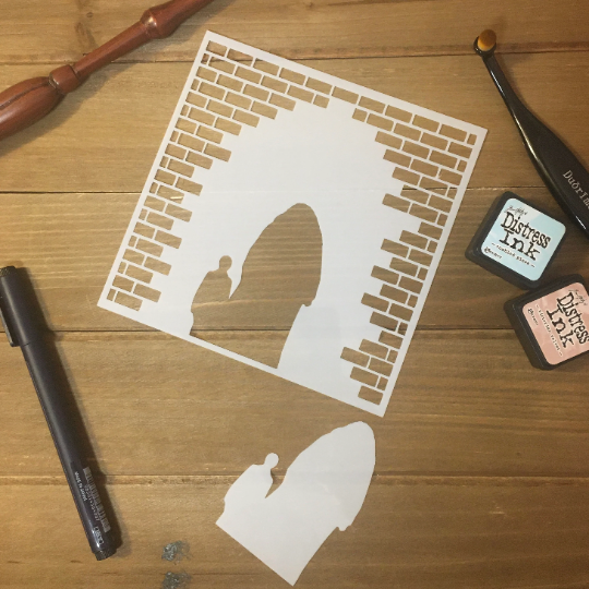 Entry to Magic 2 Piece Stencil /Inking cover  Planner/Bullet Journal/Art Journal/Inking Stencil