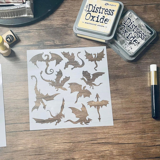 New Dragon Variety Stencil 2       Planner/Bullet Journal/Art Journal/Inking Stencil/ bujo planner craft stencil inking card making