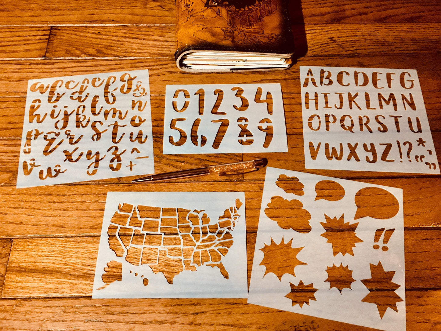 Whimsy Font Numbers Stencil
