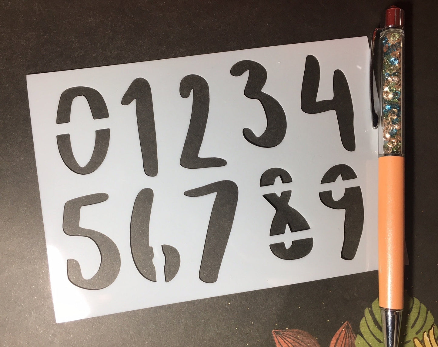 Whimsy Font Numbers Stencil