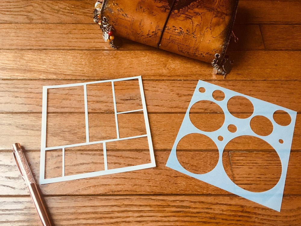 Rectangles Stencil-Journaling Basics-planner stencil, cookie Stencil