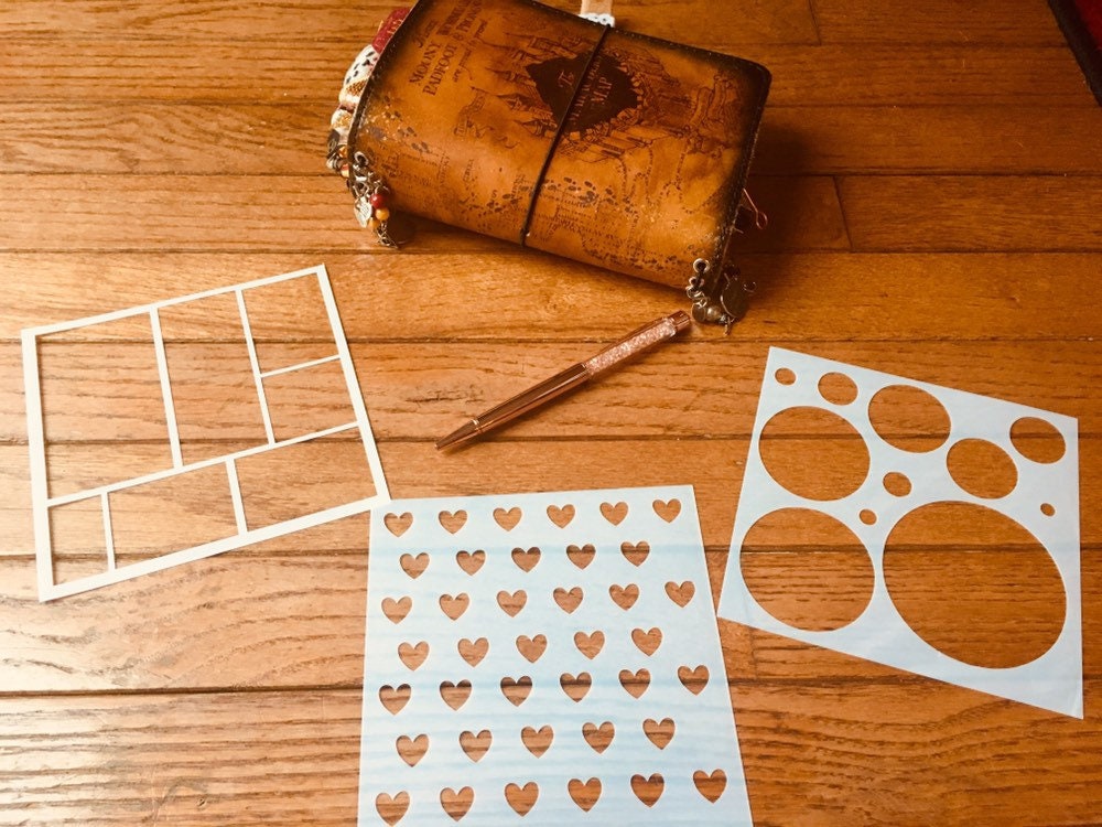 Rectangles Stencil-Journaling Basics-planner stencil, cookie Stencil