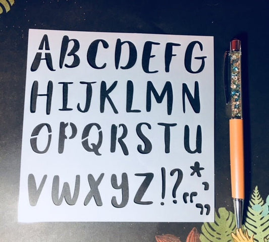 Whimsy Font Upper Case Stencil