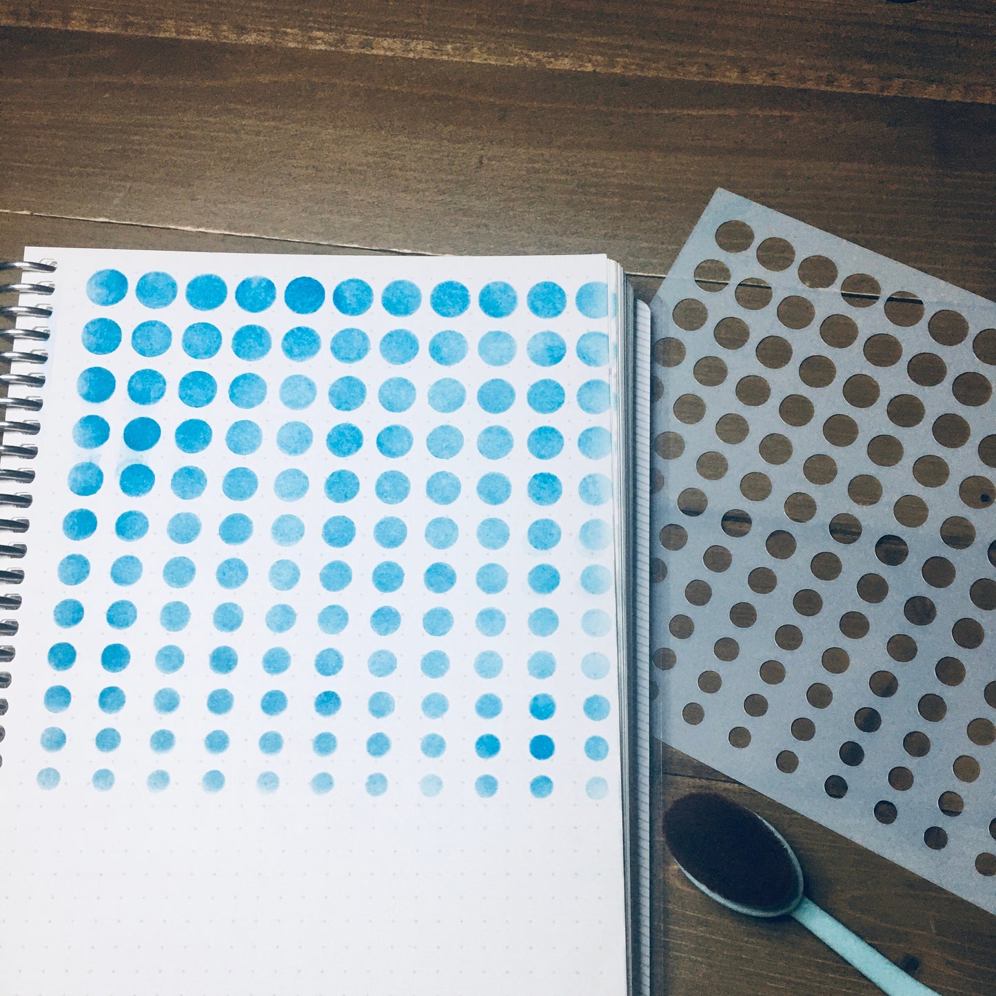 Gradient Dots Stencil /Inking cover  Planner/Bullet Journal/Art Journal/Inking Stencil