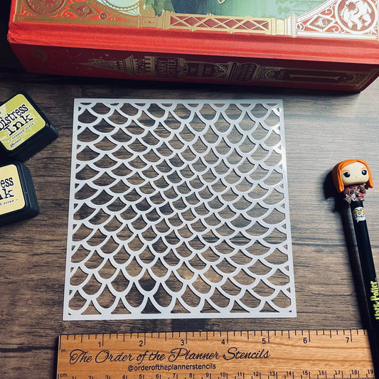 Fish scales Stencil /Inking cover  Planner/Bullet Journal/Art Journal/Inking Stencil