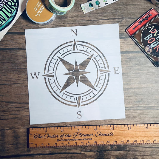 Compass Stencil /Inking cover  Planner/Bullet Journal/Art Journal/Inking Stencil