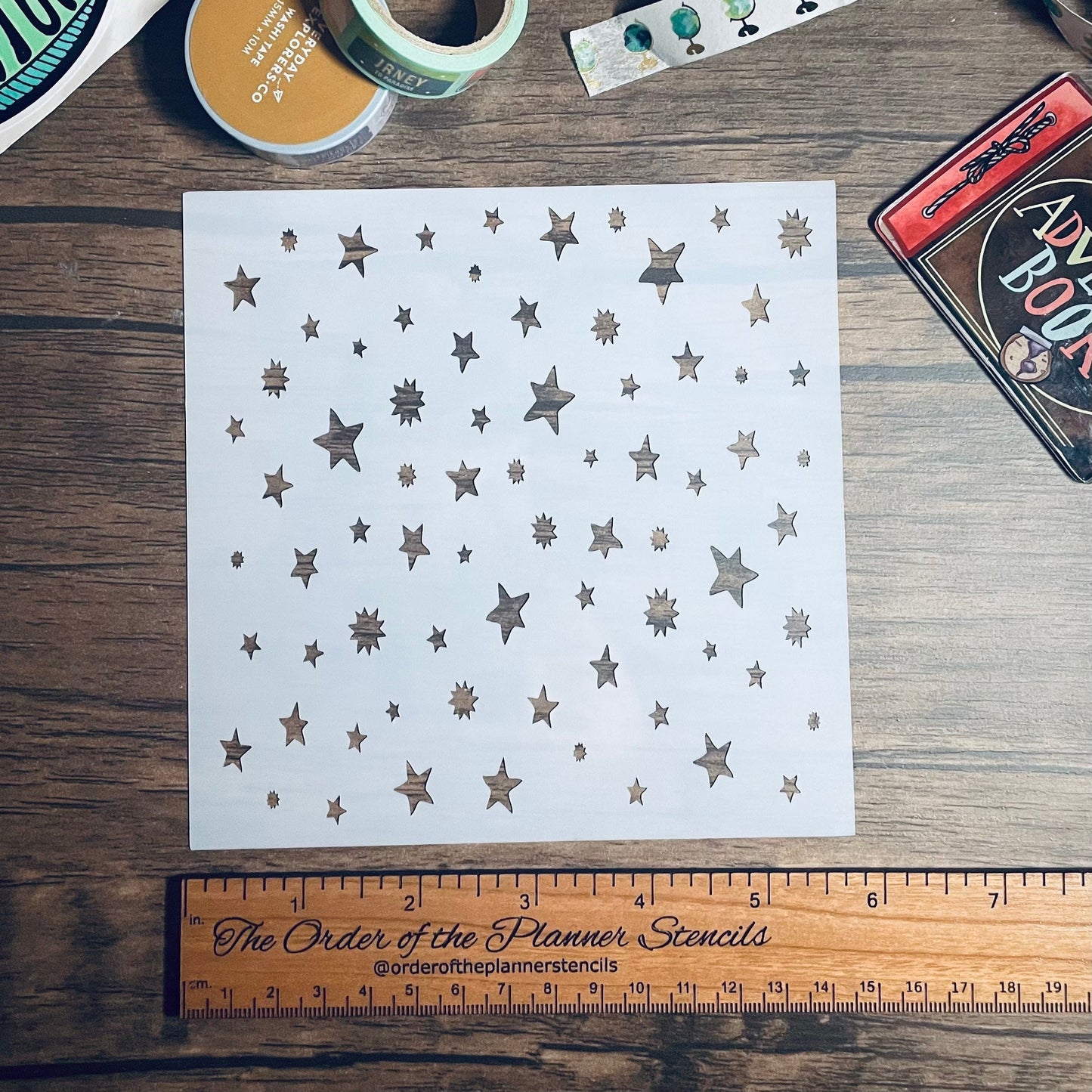 Funky star pattern Stencil /Inking cover  Planner/Bullet Journal/Art Journal/Inking Stencil