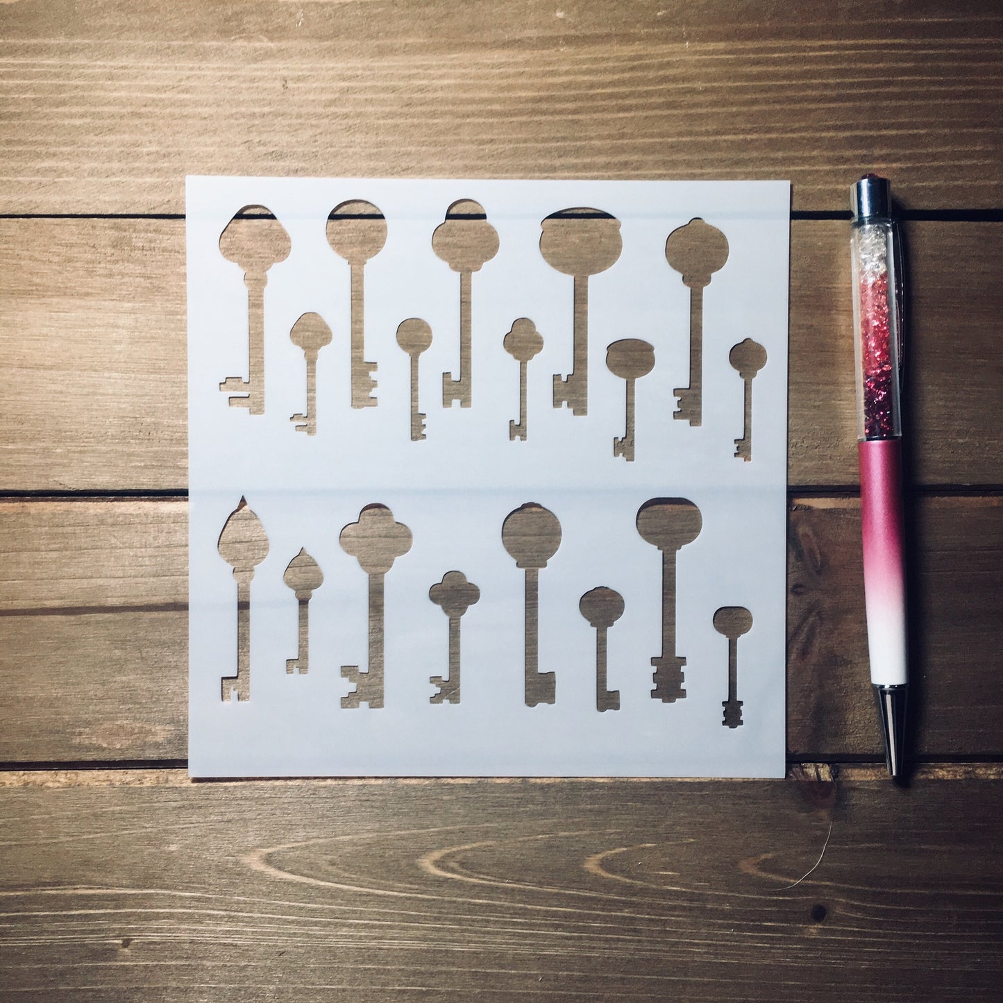 Keys Stencil /Inking cover  Planner/Bullet Journal/Art Journal/Inking Stencil