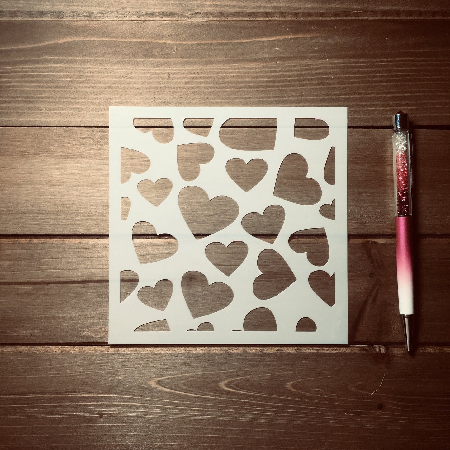 Large heart pattern stencil /Inking cover  Planner/Bullet Journal/Art Journal/Inking Stencil