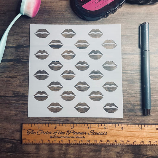 Lips Pattern Stencil  Planner/Bullet Journal/Art Journal/Inking Stencil/ bujo planner craft stencil inking card making