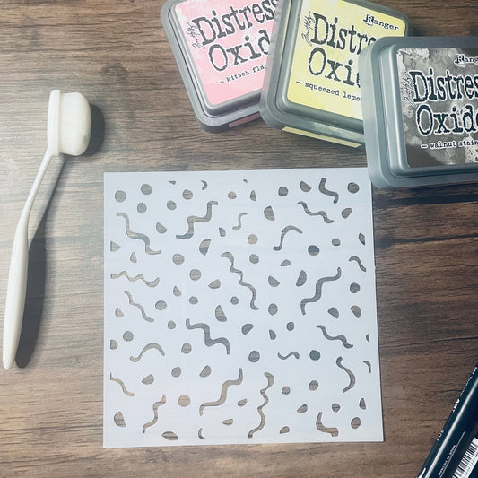 Party Confetti Cover Stencil Planner/Bullet Journal/Art Journal/Inking Stencil/ bujo planner craft stencil inking card making