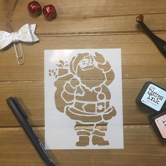 Santa Stencil /Inking cover  Planner/Bullet Journal/Art Journal/Inking Stencil