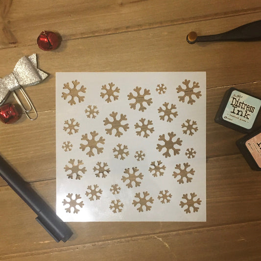 Snowfall Pattern Stencil /Inking cover  Planner/Bullet Journal/Art Journal/Inking Stencil