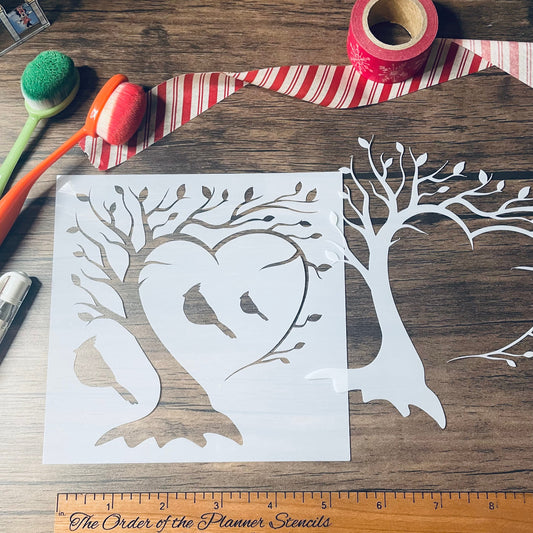 Memory Tree 2 Piece Stencil Planner/Bullet Journal/Art Journal/Inking Stencil/ bujo planner craft stencil inking card making