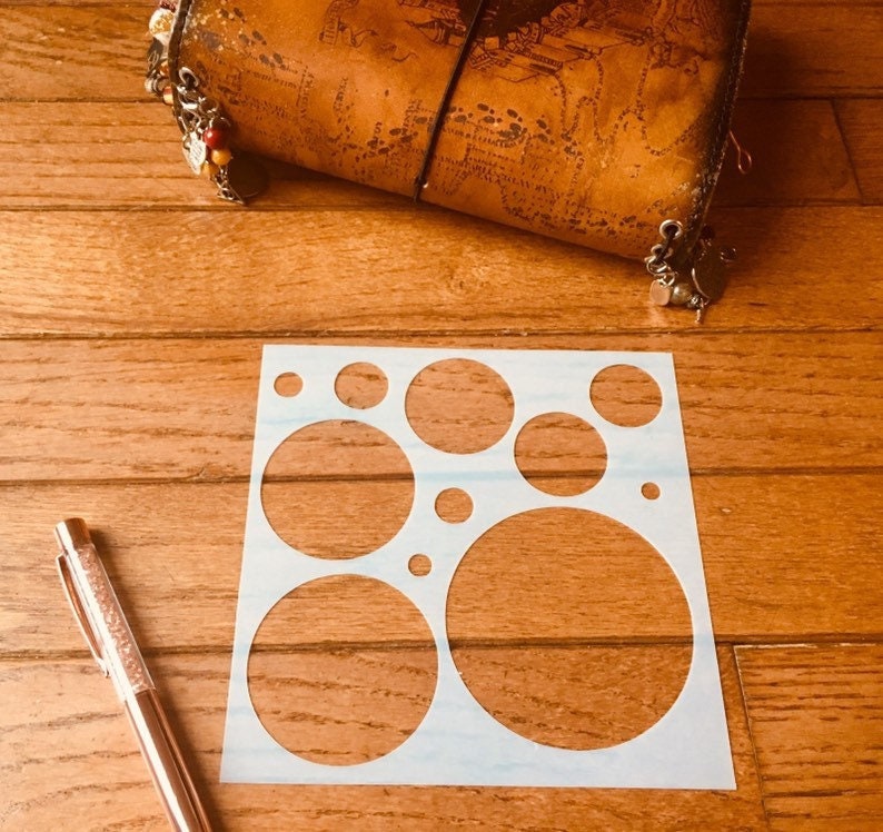 Circles Stencil-Journaling Basics-planner stencil, cookie Stencil