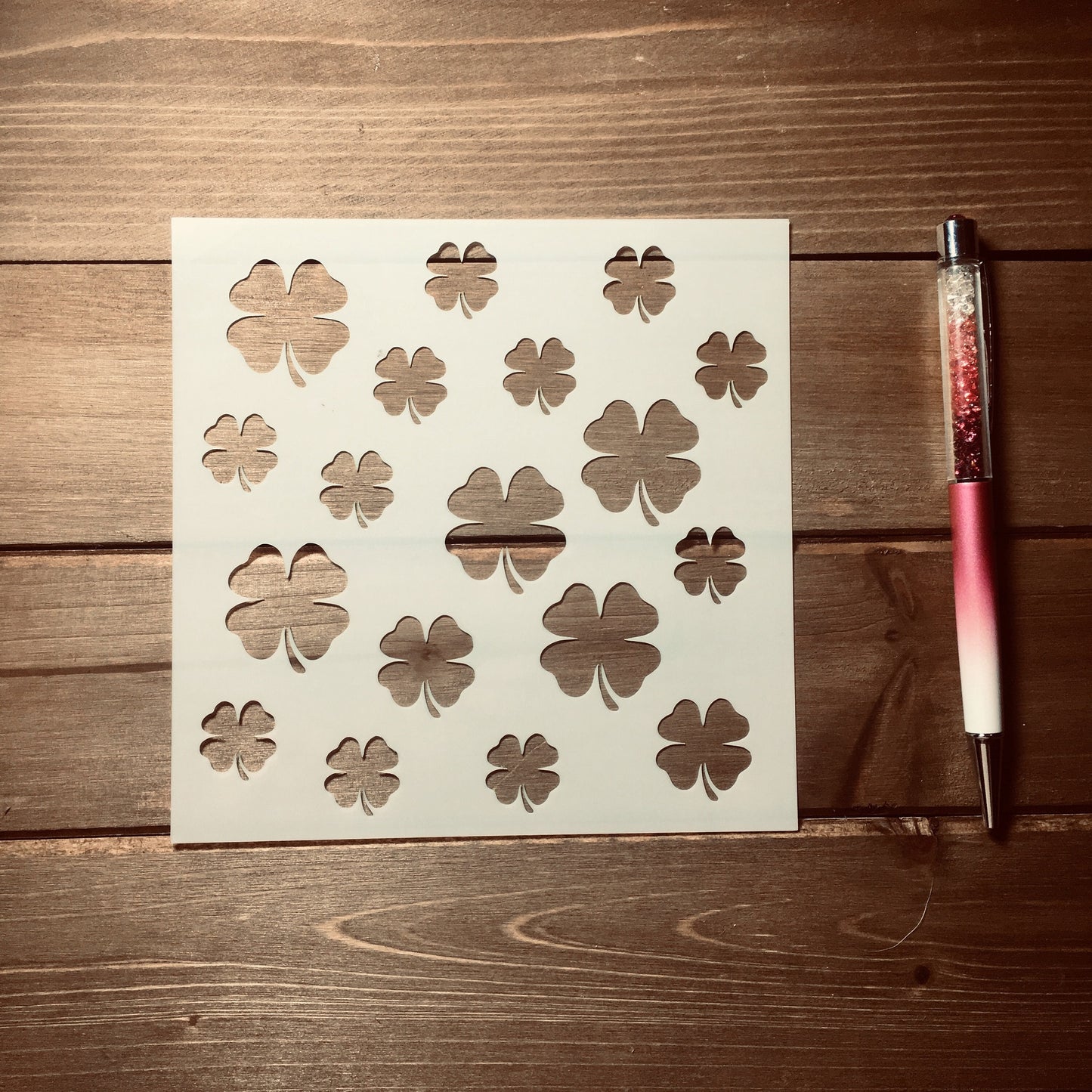 Clover stencil /Inking cover  Planner/Bullet Journal/Art Journal/Inking Stencil