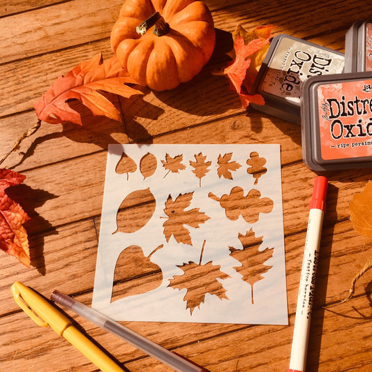 Leaf sizes  Stencil  Planner/Bullet Journal/Art Journal/Inking Stencil