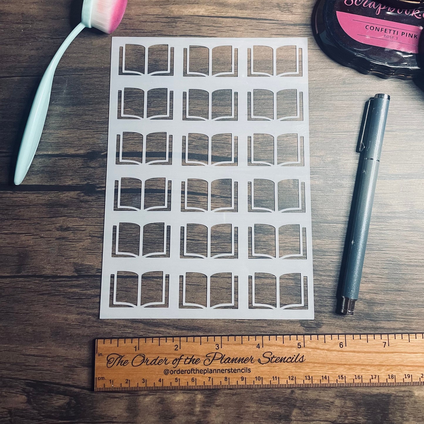 Reading Tracker A5 Stencil /Inking cover  Planner/Bullet Journal/Art Journal/Inking Stencil