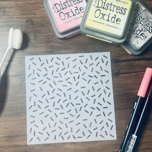 Sprinkles Stencil Planner/Bullet Journal/Art Journal/Inking Stencil/ bujo planner craft stencil inking card making