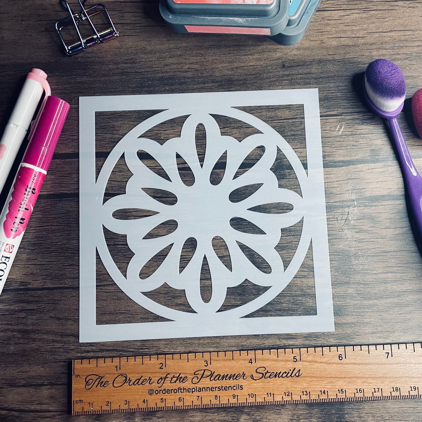 Sunburst Pattern Stencil Planner/Bullet Journal/Art Journal/Inking Stencil/ bujo planner craft stencil inking card making