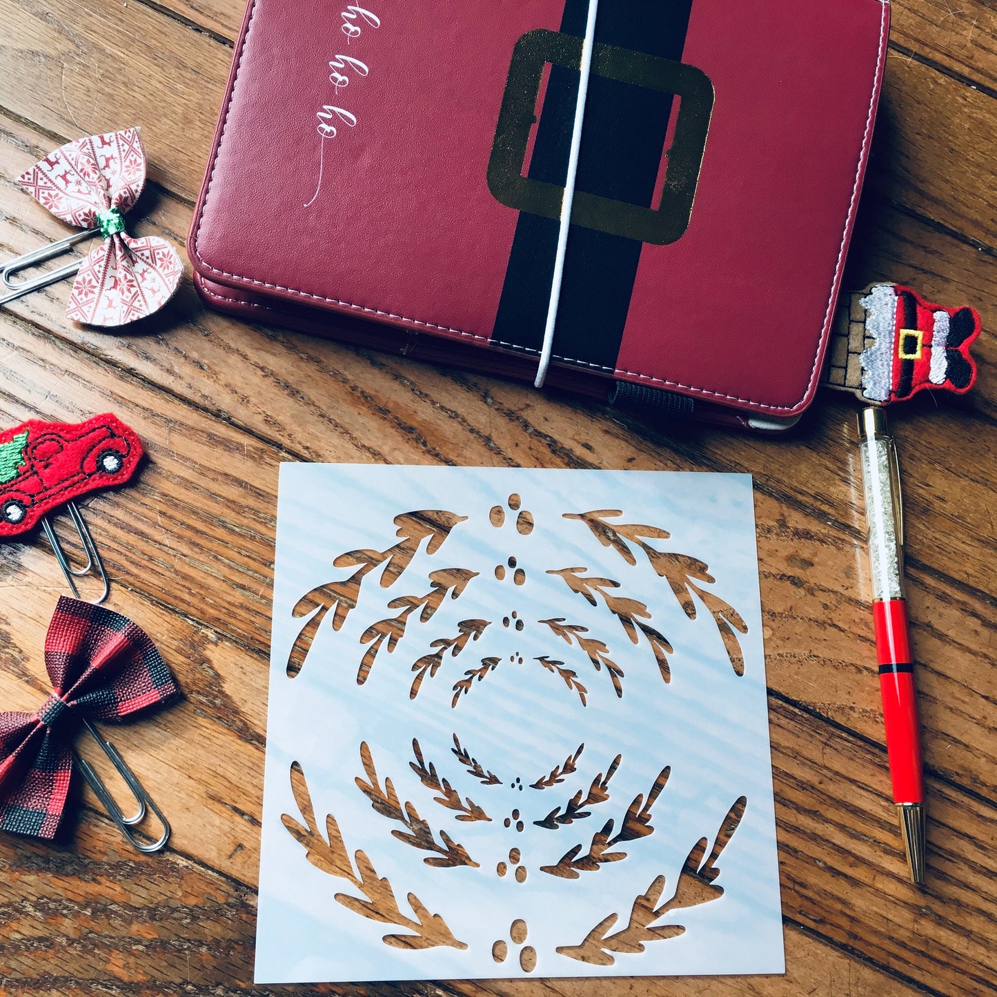 Wreath Sizes Stencil  Planner/Bullet Journal/Art Journal/Inking Stencil/holiday DIY Christmas Cards Christams Tags